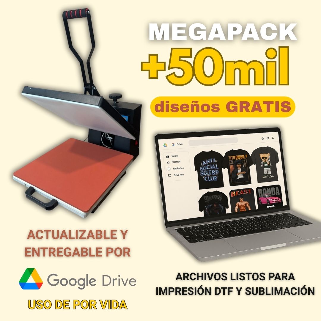 Plancha 40x60 Deslizable Incluye MEGAPACK con +50mil diseños